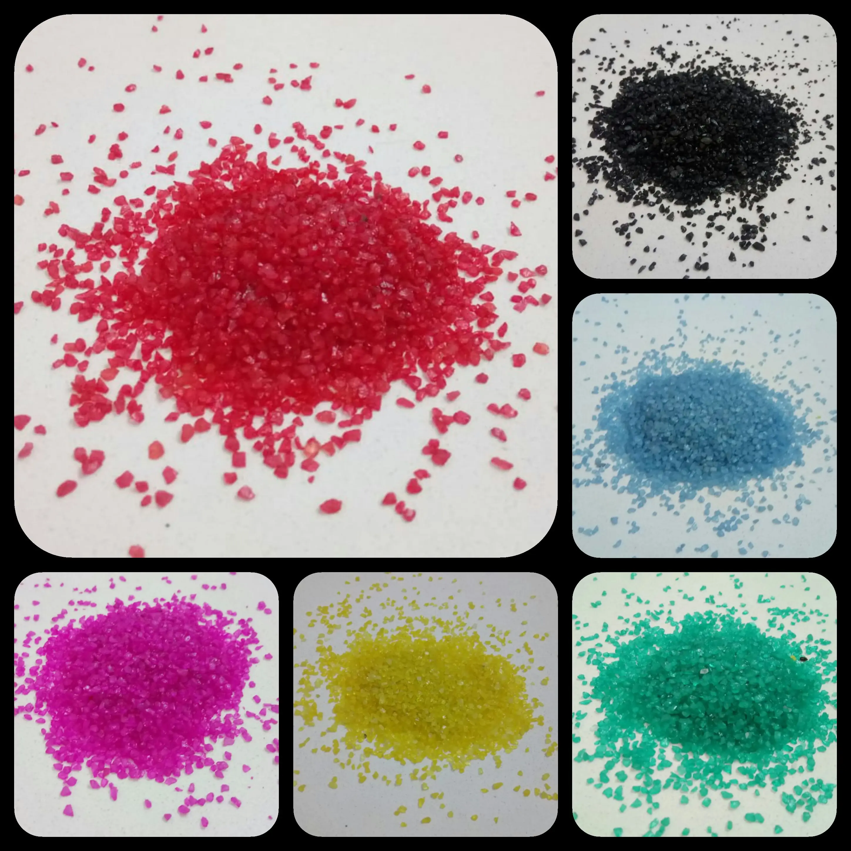 Red Colored Quartz Sand For Construction / Decoration Quartz Grit