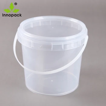 Small 500ml Transparent Clear Plastic Pail Bucket For Food Canned With ...