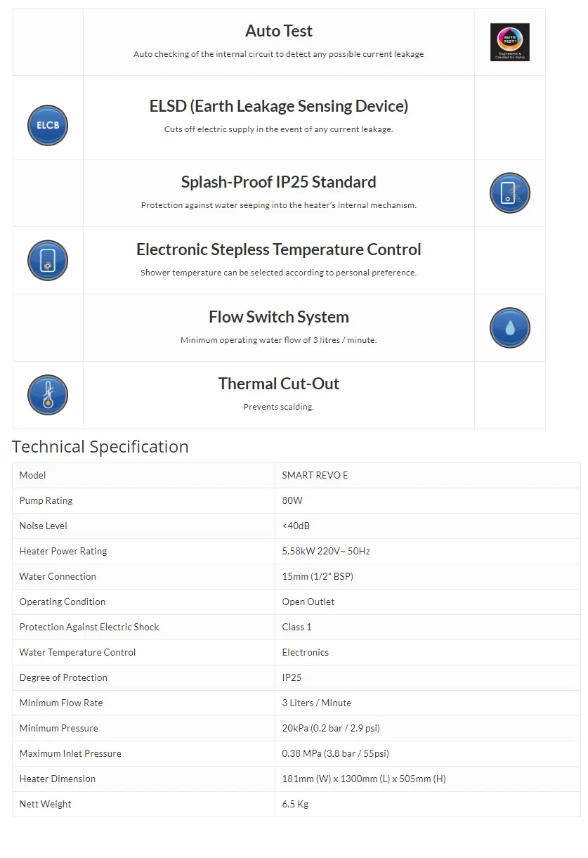 Hot Deals 2024 Modern Bathroom 220v Smart Revo E Shower Panel Water