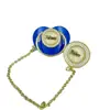 Name Written High Quality Blue Baby Boy Pacifier And Pacifier Clip