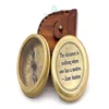 The Distance is Nothing Inspirational Quote with Compass/Directional Magnetic Compass for Navigation