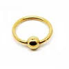 High quality gold ball captive nose ring hoop BCR body jewelry piercing