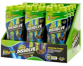 Green Gobbler Dissolve Drain Opener Liquid Hair Grease Clog