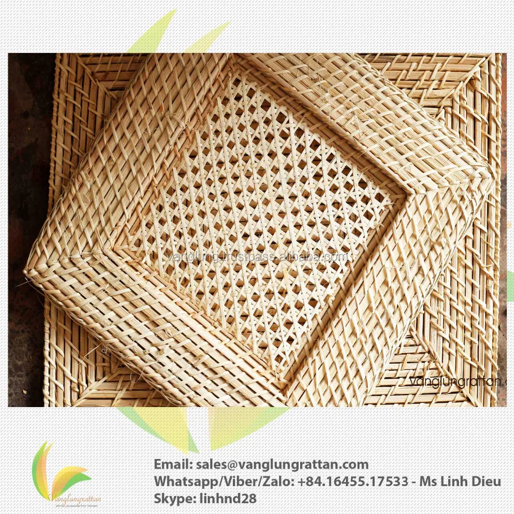 Natural Placemat Rattan Charger Plate Bamboo Disposable Charger Plate