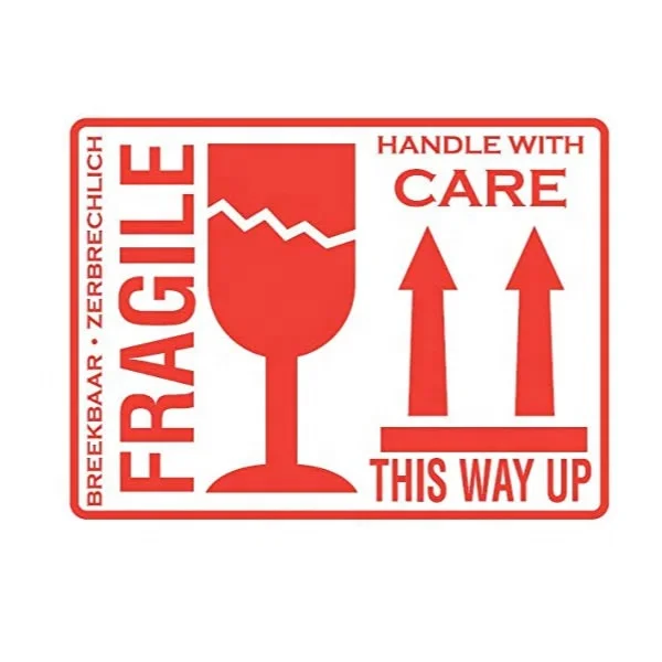 This Way Up Labels Fragile Packing Stickers 103 x 80mm 
