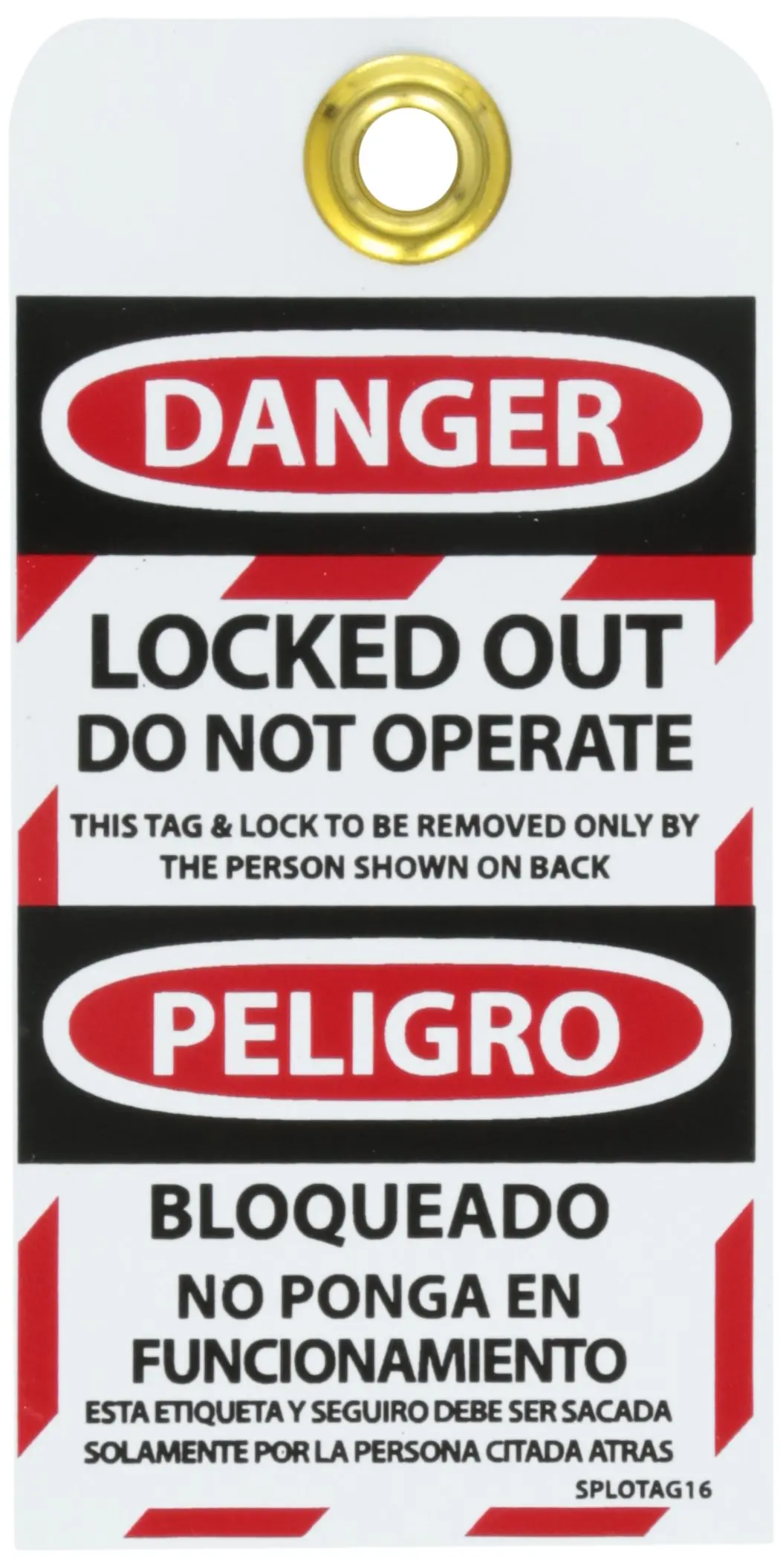 Heavy Duty Polyester 5-1//2 Height Brady Danger Do Not Operate Pack of 25 Only the Individual.. Maintenance Department 3 Width Tag