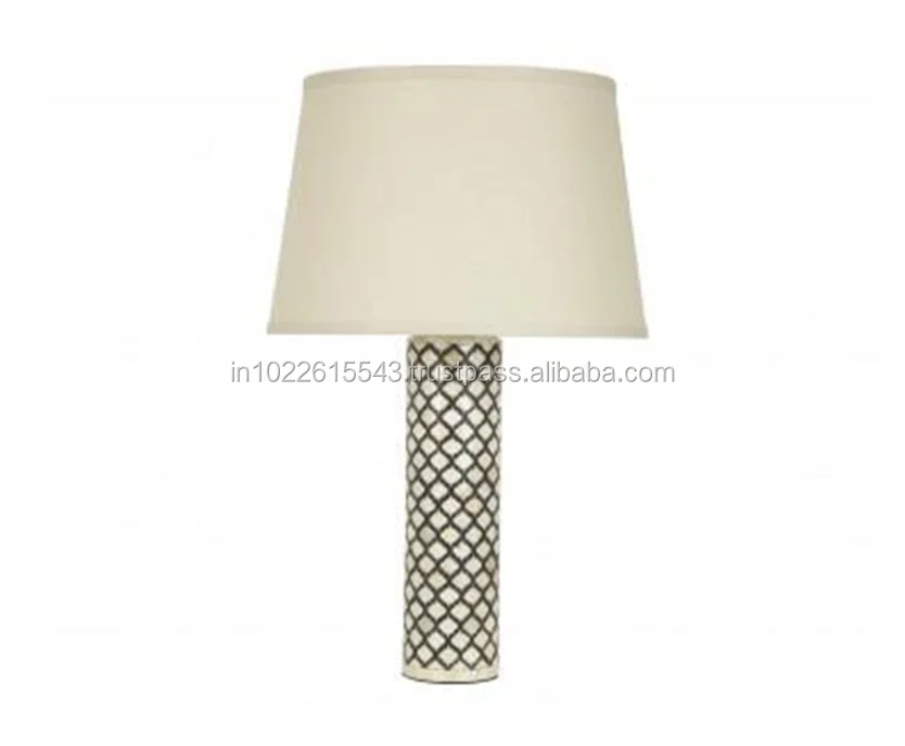 bone inlay table lamp