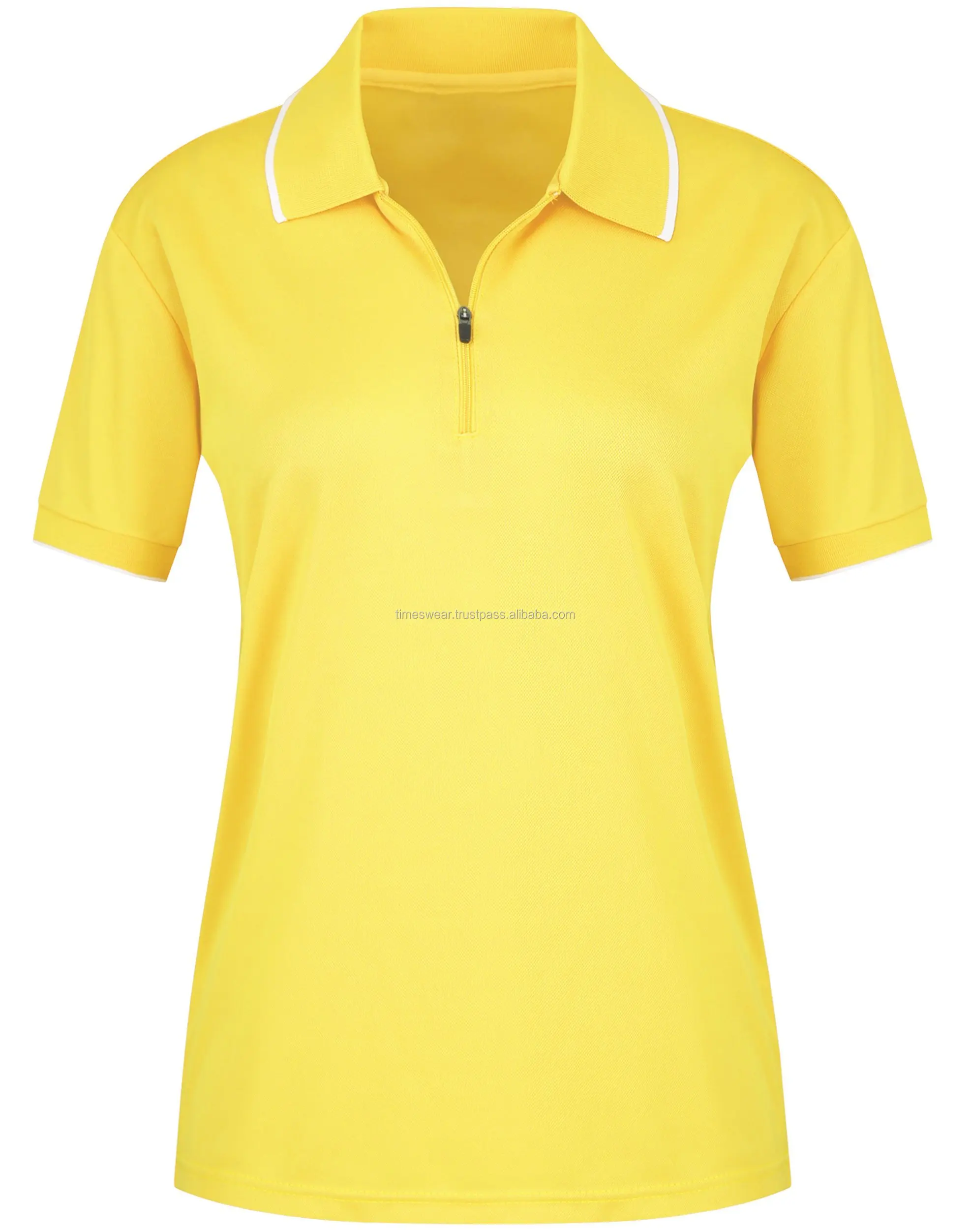 Women's Active Wear Short Sleeve Zip Up Polo Shirt / Tshirts Buy