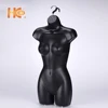 Black torso mannequin female for clothes display