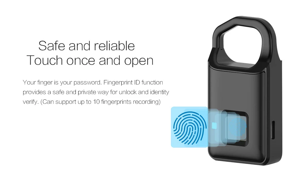 Fingerprint Padlock for Suitcase Gym Locker Fingerprint padlock Smart Backpack Lock Portable lock 3.png