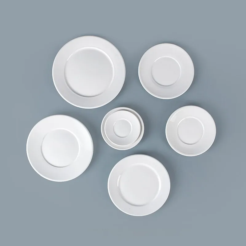 product-Two Eight-Haoxin Ceramics Chaozhou Wholesale Cheap Catering White Dinner Plates Customize fo-1