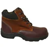 Maroon Man 6 inch Mid Cut Steel Toe Cap Safety Men Hiking Shoes with Fabric Collar Malaysia