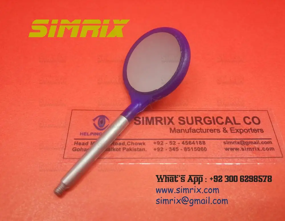 Dental Mirrors Rhodium Front Double Sided Silicone Coated Colored,Simrix Buy Silicone Or