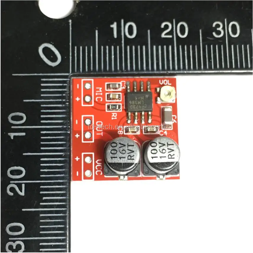 Taidacent Electret Microphone 20 To 200 Times Resistor Adjustable Low