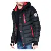 TOP SELLING MEN'S BLACK AUTUMN WINTER PADDED QUILTED JACKET C124 WITH HOOD AND POCKETS