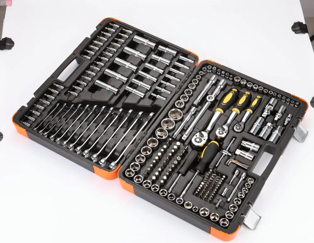 热销工具套件,带钳子手动工具216pcs套筒扳手套装