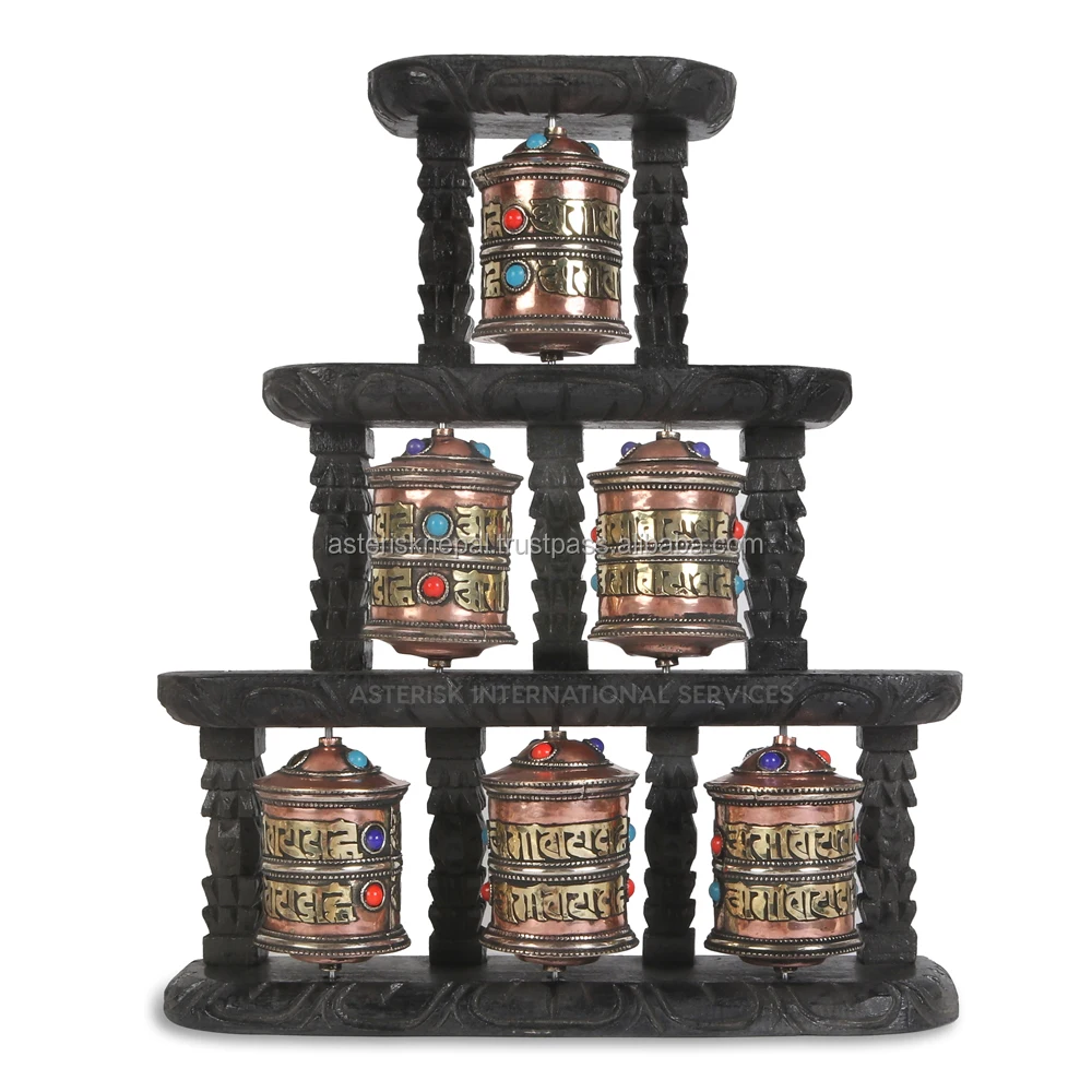 層状手彫り木製フレームのチベット仏教マントラ祈りホイール ギフト 装飾用に刻まれたポータブルマントラホイール Buy Omマントラマニ車 チベット テーブルスタンドサプライヤー 仏教瞑想マントラ祈りホイールサプライヤー Product On Alibaba Com