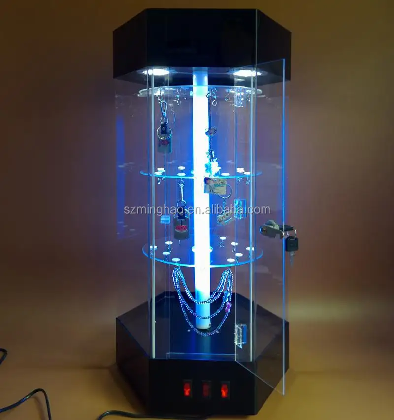 Jewelry Display Case,Rotating Acrylic Lighted Display Case Buy