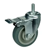 WBD tpr caster m12 threaded stem swivel tpr caster with plastic center