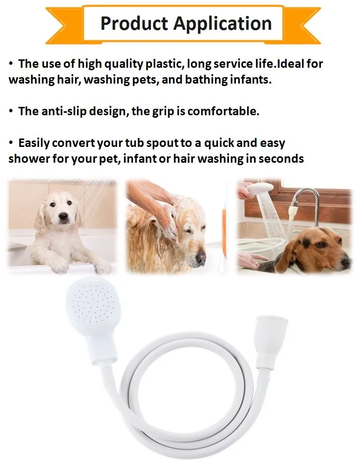 Pet Grooming Tool Dog Shower,Portable Handheld Shower Head With Hose