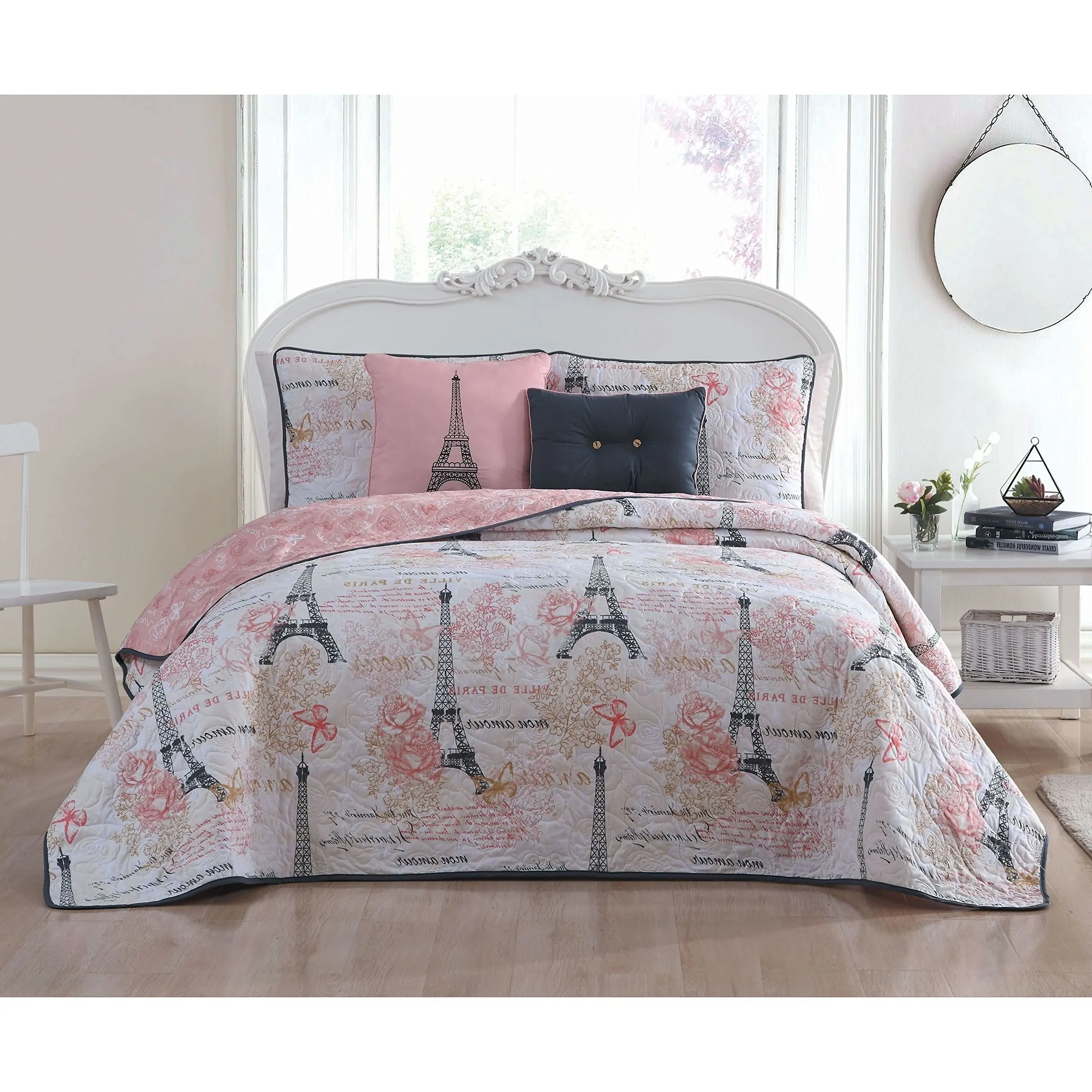 Buy Beautiful Elegant King Solid Pink Blush Quilted French