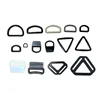 Black White Plastic Nylon Pom Sewable D ring Loop Triangular ring