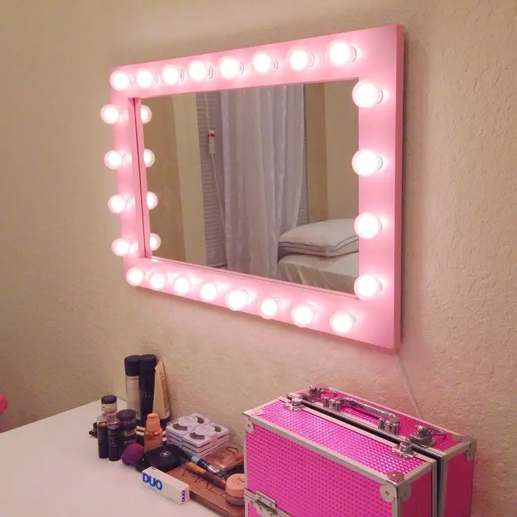 Tabletops Lighted Mirror Beauty Mirror Hollywood Style Makeup Vanity