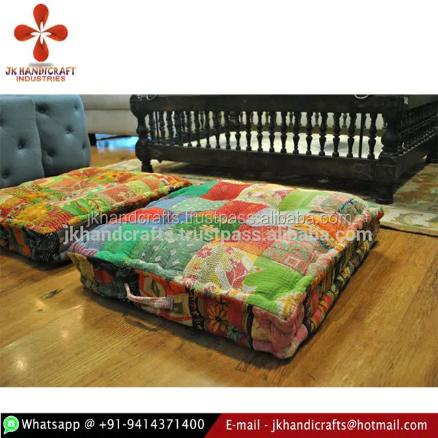 Wholesale Vintage Sari Patchwork Kantha Floor Cushion Buy