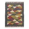 Hand made design woven wool jute rugs mat