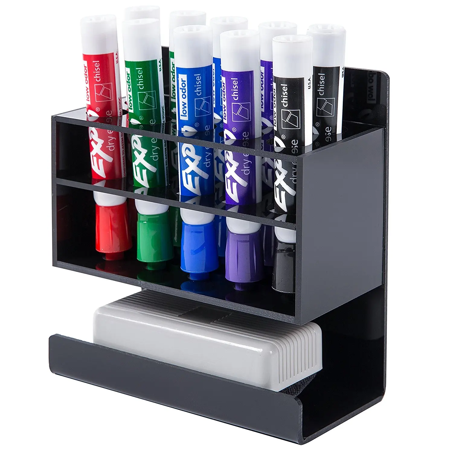 Buy MyGift Wall Mounted 2 Tier Clear Acrylic 10 Slot Dry Erase 