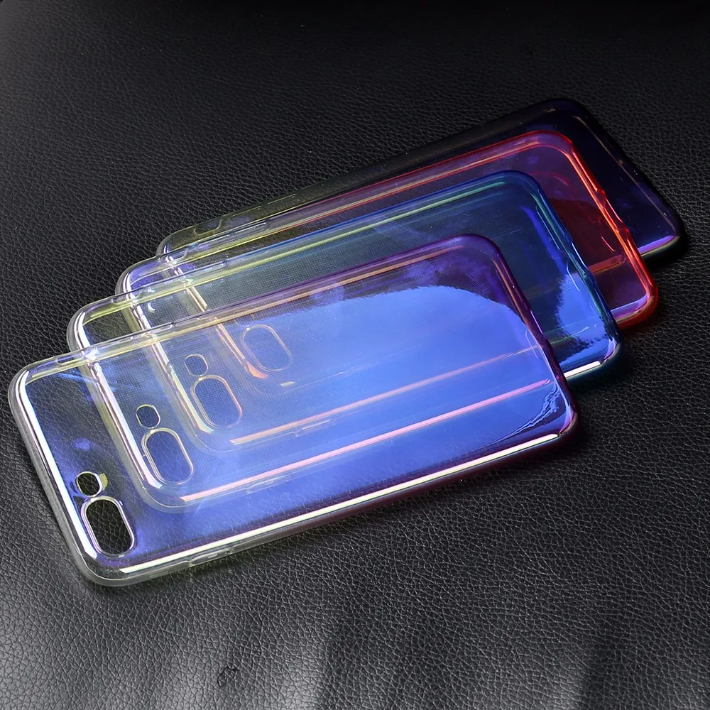 Beautiful Color Change Mobile Phone Back Cover Glaze Mirror Case For