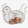 Chicken Shaped Wire Egg Storage Basket Holder