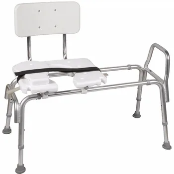Dmi Heavy Duty Sliding Transfer Bench Shower Chair With Cut Out