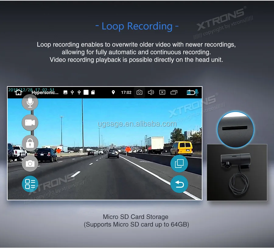 Xtrons Dvr023s 360 Degrees Rotatable Hidden Camera Car Dvr Video