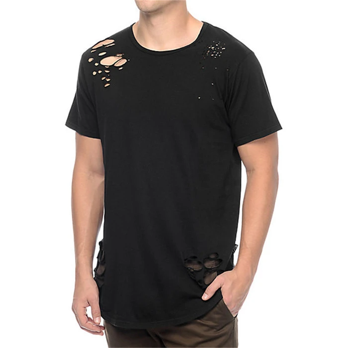 distressed hole shirt