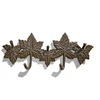 Rustic Metal Maple Design Wall Hooks