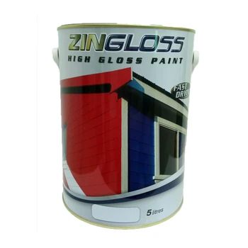 5 Litre Zingloss High Gloss Alkyd Building Coating Enamel For Exterior Interior Use Buy Building Coating Alkyd Paint Exterior Wall Paint Coating