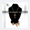 Gold Plated Pendant Set - Polki & Emerald Stone - Hot selling