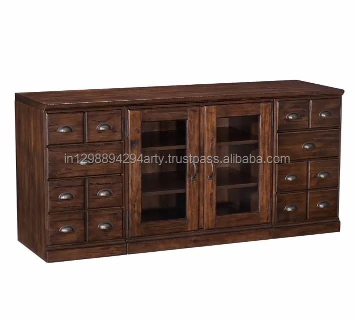 Indian Mango Wood Sideboard Carved India Wooden Rustic Antique