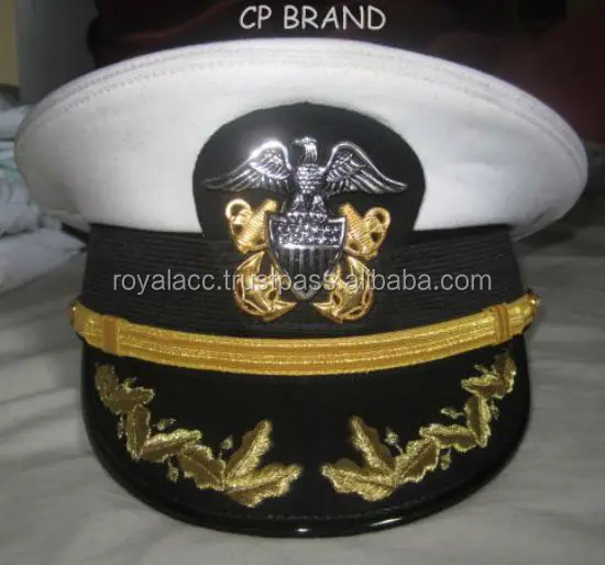 US Navy Commander Admiral Rank White Hat Cap All Sizes Available US Navy Commander Admiral Rank White Hat Cap All Sizes Available