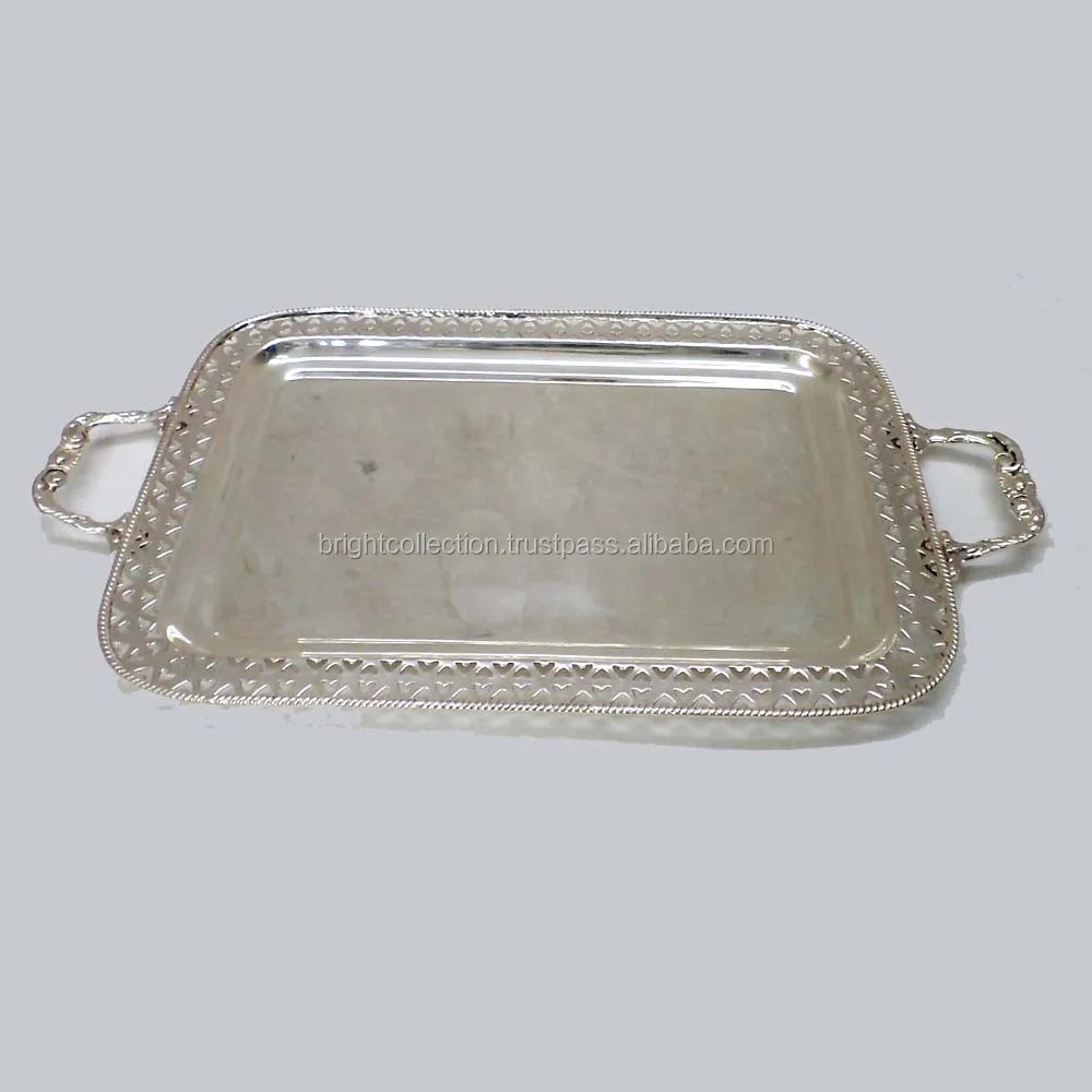 Seashell And Marble Serving Tray Brass Square Unique Serving Trays