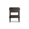 Industrial Solid Wood Bedside Table with Drawer and Shelf Night Stand Side Table