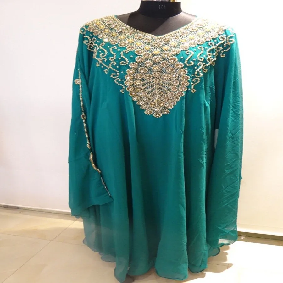 Fancy Kaftan New Jalabiya Jilbab Georgette Moroccan Caftan Wedding ...