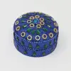 Indian Trinket Glitter Mirror Work Beaded Jewellery Boxes Lac Item (Multi)