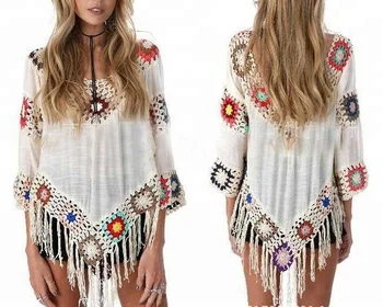 Modern Style Hand Knitted Beach Wear Dress Crochet Handmade Beach Wear Dress Crochet Handmade