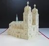 Grossmunster church (Switzerland) Building greeting pop up card