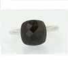 Wholesale 925 Sterling Silver Ring With Smoky Quartz Bottle Neck Shape Nickle Free Rhodium Plated