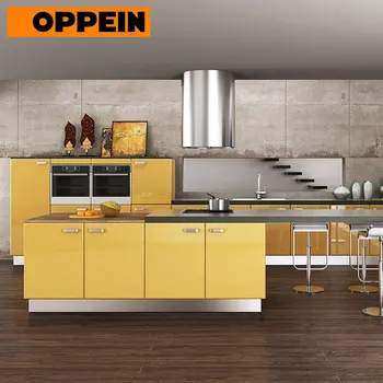 Guangzhou Oppein Olive Acrylic Kitchen Cabinet Skins - Buy Kitchen