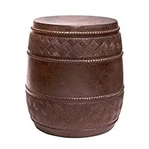 Durable Mactan Cast Stone Drum Table (Vittorio)