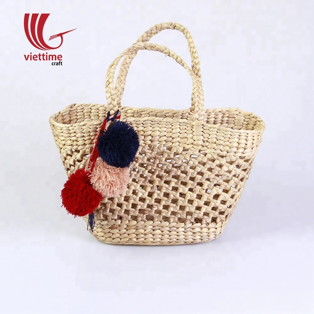 pom pom beach bag